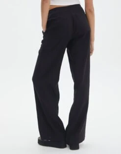 Tie Waist Linen Pant -GLASSONS CLOTHING t evie mr tie waist linen pant black back pw123196tlv