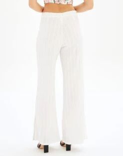High Rise Tailored Wide Leg Panelled Pant 20 High Rise Tailored Wide Leg Panelled Pant -GLASSONS CLOTHING talia tailored crepe pant white back pw55252cot