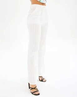 High Rise Tailored Wide Leg Panelled Pant 19 High Rise Tailored Wide Leg Panelled Pant -GLASSONS CLOTHING talia tailored crepe pant white detail pw55252cot