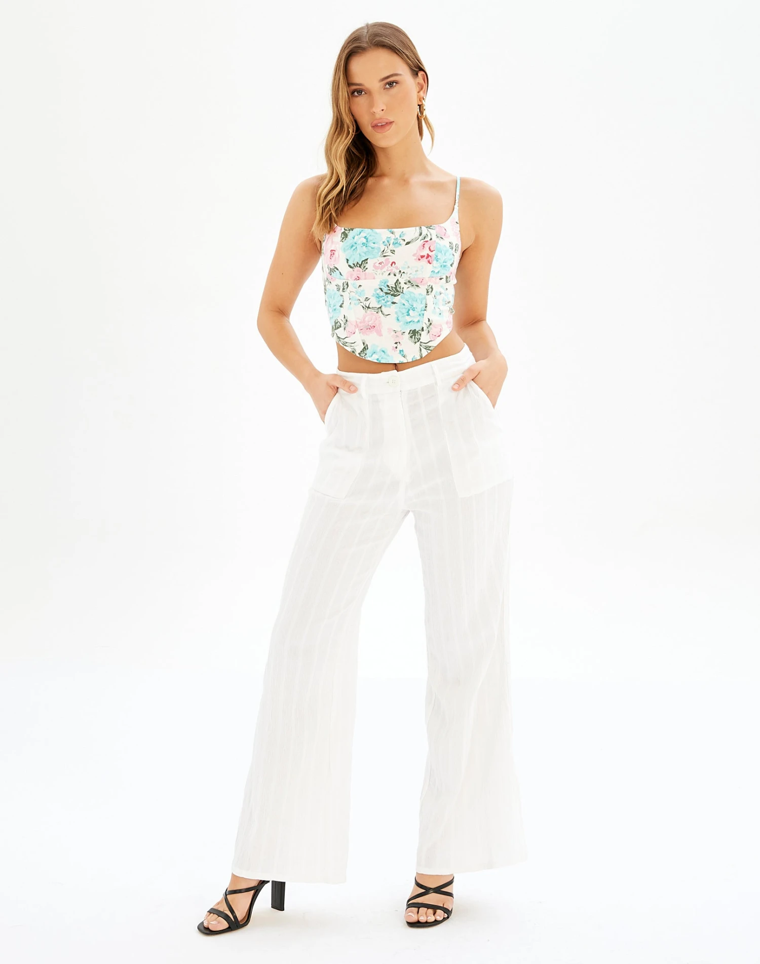 High Rise Tailored Wide Leg Panelled Pant 4 High Rise Tailored Wide Leg Panelled Pant - Image 2