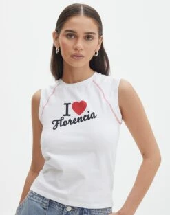 Cropped Knit Vest -GLASSONS CLOTHING tana tank top florenciawhite front tv138864prt 22