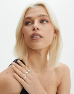 Zip Front Long Sleeve Fold Down Knit Top -GLASSONS CLOTHING three gold rings silver front je52535rng 3