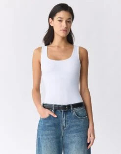 Ringspun Low Rise Denim Skirt 36 Ringspun Low Rise Denim Skirt -GLASSONS CLOTHING tommy tank top white front tv124269pch