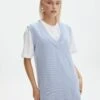 Oversized Vest Dress -GLASSONS CLOTHING twist oversized vest dress icecap front kd127875cot 1