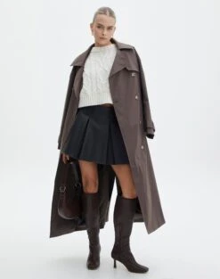 Cut Out Satin Bodysuit 40 Cut Out Satin Bodysuit -GLASSONS CLOTHING violet pleated pu mini skirt black front ss102476pu 2