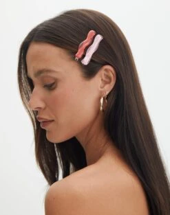 Supersoft One Shoulder Bodysuit 38 Supersoft One Shoulder Bodysuit -GLASSONS CLOTHING wavy 2 pack hair clip pinkred front ha151155clp