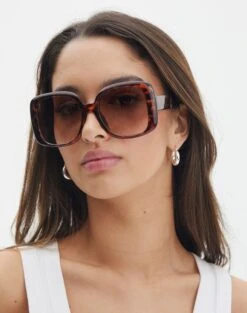 Platform Slipper -GLASSONS CLOTHING wintour oversized sunglasses tort front ga155061sun