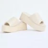 Platform Faux Leather Slide 2 Platform Faux Leather Slide -GLASSONS CLOTHING yasmin platform slide bone front sh111104pu 3