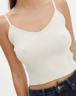 Knit V Neck Tank Top -GLASSONS CLOTHING yves v neck tank bad to the bone imageback kv125600vn