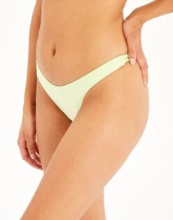 Shimmer Thong Bikini Bottom -GLASSONS CLOTHING zimi high waist thong lime splice detail ga63412shm